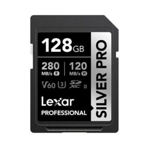 LEXAR Professional 128GB Silver PRO SDXC UHS-II Memory Card