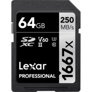 Lexar 64GB Professional 1667x SDXC UHS-II Memory Card