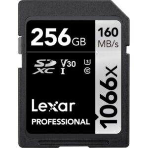 Lexar 256GB Professional 1066x SDXC UHS-I Memory Card (SILVER Series)