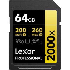 Lexar 64GB Professional 2000x SDXC UHS-II Memory Card