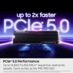 Samsung 9100 PRO 1TB Gen5 M.2 NVME SSD With Heatsink - Image 2
