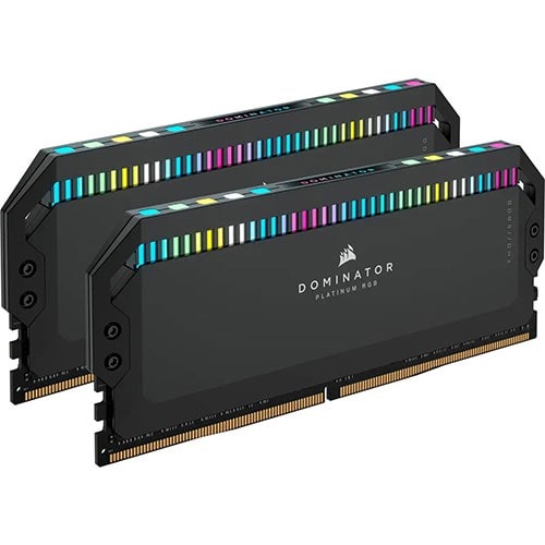 Corsair DOMINATOR PLATINUM RGB 32GB (2x16GB) DDR5 DRAM 6000MHz C36 Memory Kit (Black) Corsair DOMINATOR PLATINUM RGB 32GB (2x16GB) DDR5 DRAM 6000MHz C36 Memory Kit (Black)