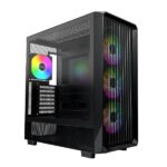 Montech X5 ARGB carbon fiber Print ATX Gaming Case – Black