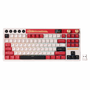 RK ROYAL KLUDGE M87 Wireless Gaming Keyboard RED Famicom Beige Switch