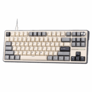 RK ROYAL KLUDGE R87 Pro Wired Mechanical Keyboard with Hot Swappable Knob 75% RGB Backlit Gaming Keyboard – Brown Switch