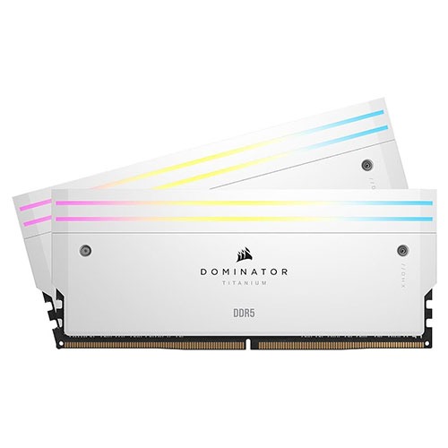 Corsair-DOMINATOR-TITANIUM-RGB-64GB-2x32GB-DDR5-DRAM-6600MHz-CL32-RAM-White-1 Corsair DOMINATOR TITANIUM RGB 64GB (2x32GB) DDR5 DRAM 6600MHz CL32 RAM (White)