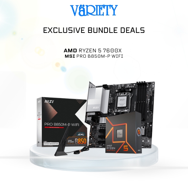 VI AMD 7000 Series Bundle 4 (Ryzen 5 7600X + MSI Pro B850M-P WIFI) VI AMD 7000 Series Bundle 4 (Ryzen 5 7600X + MSI Pro B850M-P WIFI)