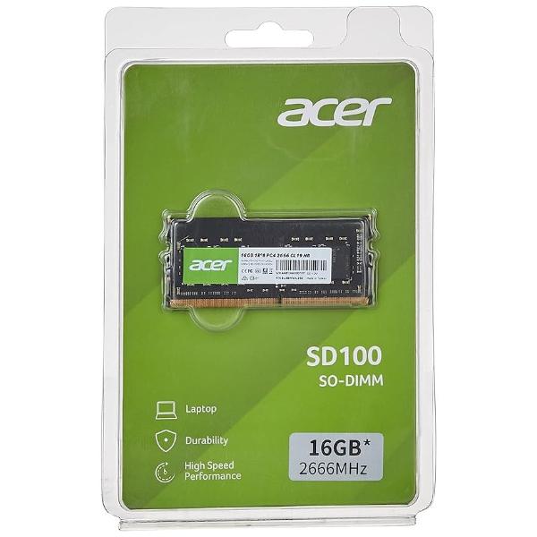 Acer SD100 2666MHz 16GB DDR4 Ram – Black Acer SD100 2666MHz 16GB DDR4 Ram – Black