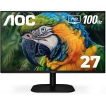 AOC 27B2H2 27” Frameless IPS Monitor, FHD 1920×1080, 100Hz, 101% sRGB, for Home and Office, HDMI x2, Low Blue Mode, VESA Compatible, Black