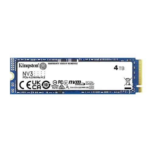 Kingston NV3 4TB Gen4.0 NVMe M.2 Internal SSD (SNV3S/4000G) Kingston NV3 4TB Gen4.0 NVMe M.2 Internal SSD (SNV3S/4000G)