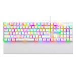 Ant Esports MK4100 RGB Mechanical Wired Gaming Keyboard Hot-Swappable Per-Key RGB Brown Outemu Switches (White)