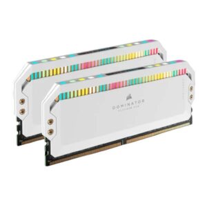 Corsair Dominator Platinum RGB 32GB (16GBx2) DDR5 6200MHz CL36 Desktop RAM (White)