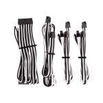 Corsair PSU Premium Sleeved Cables (White-Black)