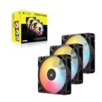 Corsair RS120-R ARGB 120mm PWM Reverse Fans (Triple Pack), Black Corsair RS120-R ARGB 120mm PWM Reverse Fans (Triple Pack), Black