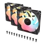 Corsair RS120-R ARGB 120mm PWM Reverse Fans (Triple Pack), Black Corsair RS120-R ARGB 120mm PWM Reverse Fans (Triple Pack), Black