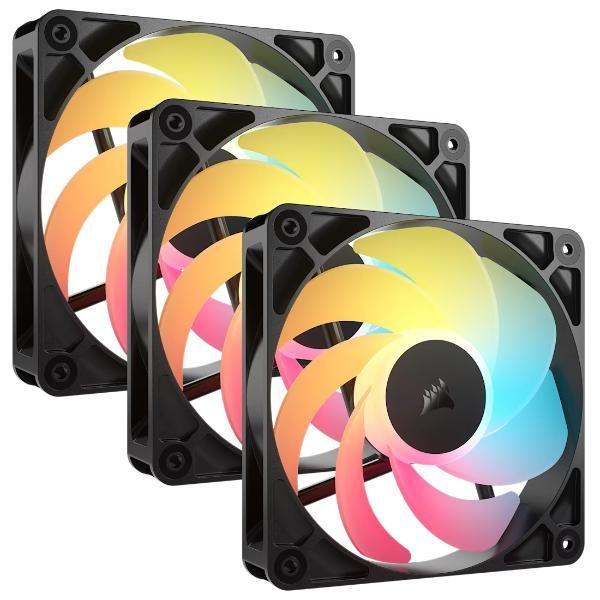 Corsair RS120-R ARGB 120mm PWM Reverse Fans (Triple Pack), Black Corsair RS120-R ARGB 120mm PWM Reverse Fans (Triple Pack), Black