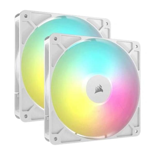 Corsair RS140 ARGB White 140mm PWM Cabinet Fan, Dual Pack -(CO-9050187-WW) Corsair RS140 ARGB White 140mm PWM Cabinet Fan, Dual Pack -(CO-9050187-WW)