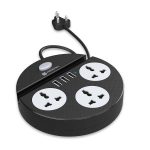Portronics Power Plate 5 1500W 3 Socket Extension Boards (Black)
