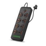 Portronics Power Plate 7 with 6 USB Port + 8 Power Sockets Power Strip Extension Board