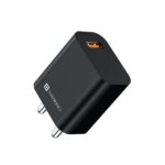 Portronics Adapto One Plus 18w 3A Mach USB Fast Charging Adaptor (Black)