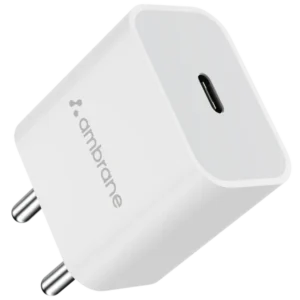 Ambrane AWC-20 PD Type C Wall Charger – White