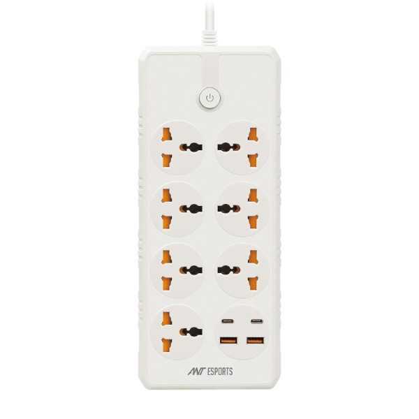 61XwZeD1pwL._SL1500-Custom.jpg Ant Esports PS722 Power Strip with USB Ports - Image 1