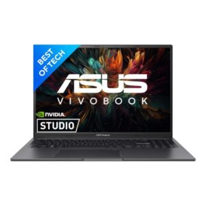 ASUS Creator Series Vivobook 16X (2023), Intel Core i7-12650H 12th Gen, 16″ (40.64 cm) FHD+ 120Hz, Creator/Gaming Laptop (16GB/512GB/8GB RTX 4060 /Win11/FP/70WHr /Black/1.8 kg), K3605ZV-MB741WS