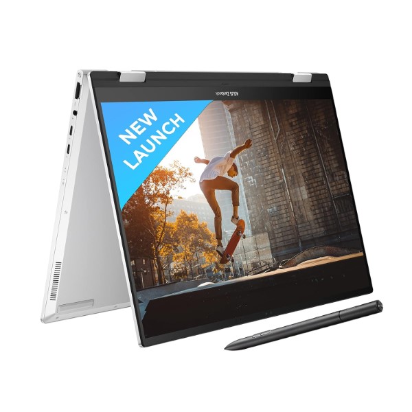 81-u-scz47ob-l-Custom.jpeg ASUS Zenbook 14 Flip OLED (2023), Intel Core EVO i5-1340P 13th Gen, 14" (35.56 cm) 2.8K 90Hz OLED, Thin & Light Laptop (16GB/512GB SSD/Windows 11/Office 2021/75WHr/Silver/1.5 kg) UP3404VA-KN543WS - Image 1