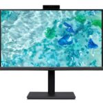 Acer B247Y D6 23.8 Inch IPS Full HD Backlit LED LCD Monitor I IR 5M Adjustable Webcam with Human Presence Detection, 120Hz, Height Adjustment and Pivot, HDMI, VGA, DP, USB 3.2 HUB I Stereo Speakers