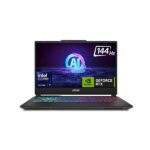 MSI Cyborg 15 AI,Intel Series 1 Core Ultra 7 155H,40CM FHD 144Hz Gaming Laptop (16GB/512GB NVMe SSD/Windows 11 Home/Office 2021/GeForce RTX 4050,GDDR6 6GB/Translucent Black/1.98Kg) A1VEK-096IN