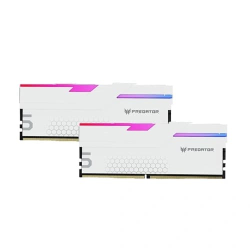 ACER Predator Hermes RGB White 96GB (48GBx2) 6000MHz CL28 DDR5 RAM ACER Predator Hermes RGB White 96GB (48GBx2) 6000MHz CL28 DDR5 RAM