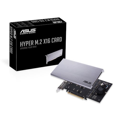 ASUS Hyper M.2 X16 PCIe 4.0 X4 Expansion Card Supports 4 NVMe M.2 **NO BOX** ASUS Hyper M.2 X16 PCIe 4.0 X4 Expansion Card Supports 4 NVMe M.2 **NO BOX**