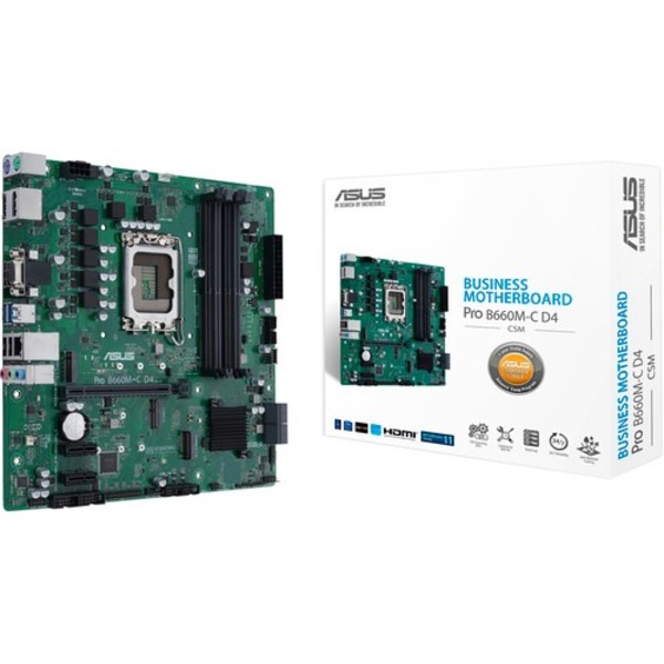 ASUS-Pro-B660M-C-D4-CSM-Micro-ATX-Motherboard-1.jpg ASUS Pro B660M-C D4-CSM Micro-ATX Motherboard Supports Intel 12th, 13th & 14th Gen Processors - Image 1