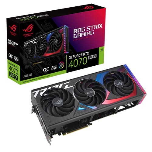 ASUS ROG Strix GeForce RTX 4070 SUPER 12GB GDDR6X OC Edition Graphic Card ASUS ROG Strix GeForce RTX 4070 SUPER 12GB GDDR6X OC Edition Graphic Card