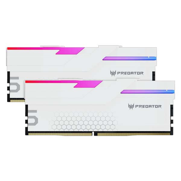 Acer-Predator-Hermes-RGB-48GB-24GBx2-8400Mhz-DDR5-Memory-White-1.jpg Acer Predator Hermes RGB 48GB (24GBx2) 8400Mhz DDR5 Memory (White) - Image 1