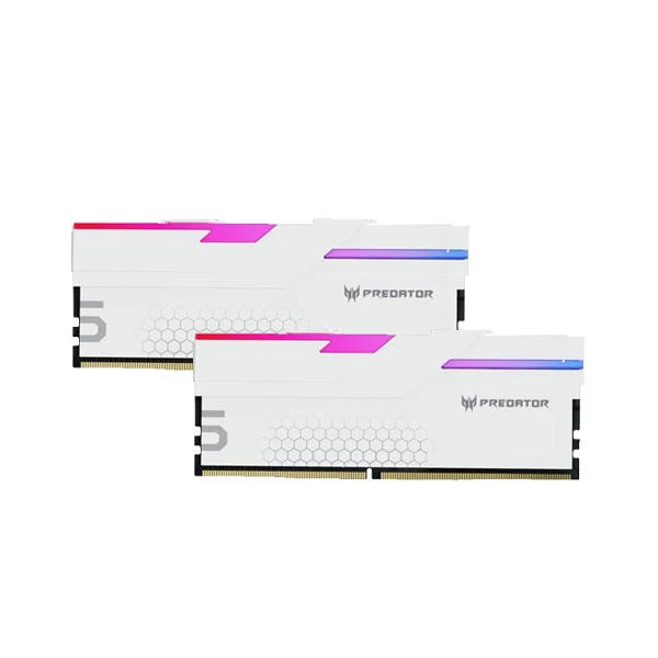 Acer Predator Hermes RGB Series 48GB (24GBx2) DDR5 7200MHz CL36 Desktop Ram (White) (BL.9BWWR.447) Acer Predator Hermes RGB Series 48GB (24GBx2) DDR5 7200MHz CL36 Desktop Ram (White) (BL.9BWWR.447)