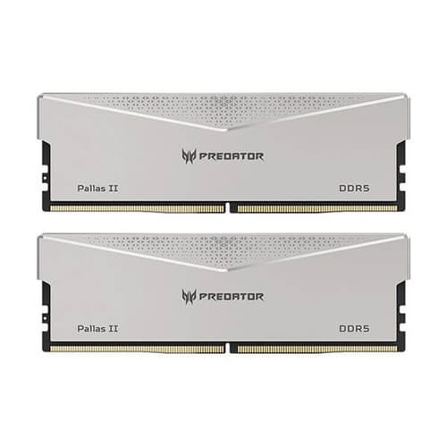 Acer-Predator-Pallas-II-96GB-48GBx2-6000MHz-DDR5-Memory-Silver.jpg Acer Predator Pallas II 96GB (48GBx2) 6000MHz DDR5 Memory (Silver) - Image 1