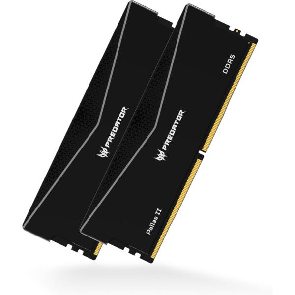 Acer Predator Pallas II Heatsink 96GB (48GBx2) DDR5 6000MHz CL28 RAM Kit Black (BL.9BWWR.676) Acer Predator Pallas II Heatsink 96GB (48GBx2) DDR5 6000MHz CL28 RAM Kit Black (BL.9BWWR.676)