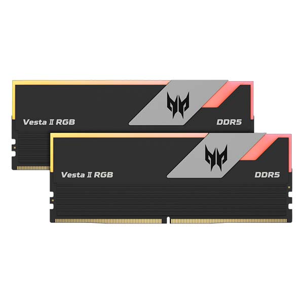 Acer-Predator-Vesta-II-RGB-32GB-16GBx2-DDR5-CL28-6000MHz-RAM-Black-1.jpg Acer Predator Vesta II RGB 32GB (16GBx2) DDR5 CL28 6000MHz RAM (Black) - Image 1
