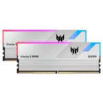 Acer Predator Vesta II RGB DDR5 64GB (2x32GB) 6000Mhz CL32 Desktop Ram (White)