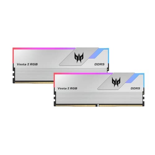 Acer-Predator-Vesta-II-RGB-Series-32GB-16GBx2-DDR5-6000MHz-Desktop-Ram-Silver-1.jpg Acer Predator Vesta II RGB Series 32GB (16GBx2) DDR5 6000MHz CL30 Desktop Ram (Silver) - Image 1