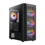 Aerocool Beam V2 ATX Mid Tower WITH 4 FRGB FAN Cabinet (Black)