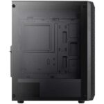 Aerocool Beam V1 ATX Mid Tower WITH 1 Black Fan Cabinet (Black)