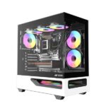 Ant Esports Crystal Spectra Mid Tower E-ATX Gaming Cabinet (Black & White)