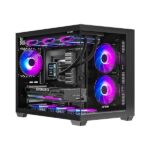 Ant Esports Crystal X6 Mini Micro-ATX Mid-Tower Gaming Cabinet (Black)