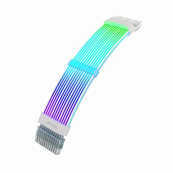 Ant Esports Neon Glow 24PIN ARGB Extension Cable (White) Ant Esports Neon Glow 24PIN ARGB Extension Cable (White)