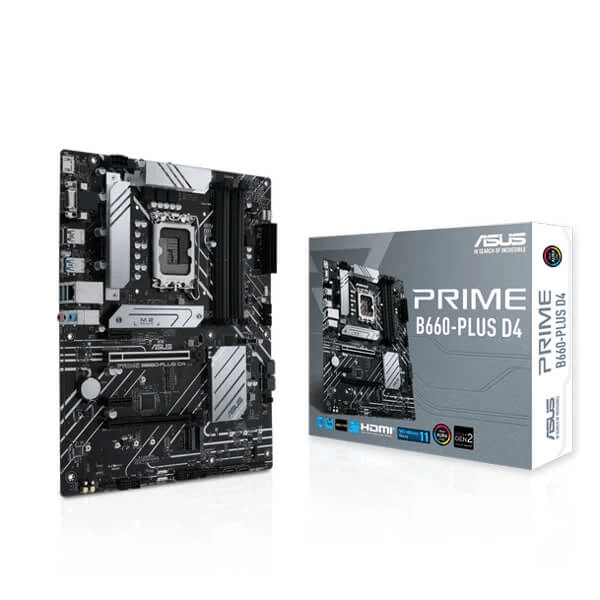 Asus Prime B660-PLUS D4 Intel Motherboard Supports Intel 12th, 13th & 14th Gen Processors Asus Prime B660-PLUS D4 Intel Motherboard Supports Intel 12th, 13th & 14th Gen Processors