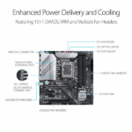 Asus Prime Z690M-Plus D4 Intel Motherboard Supports Intel 12th, 13th & 14th Gen Processors - Image 3