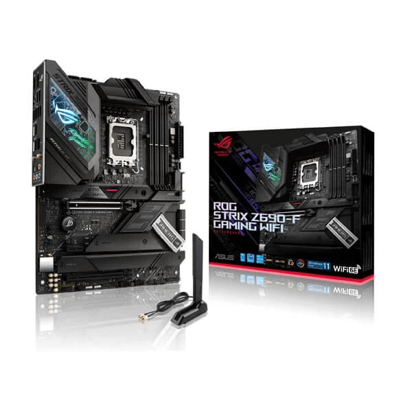 Asus-ROG-Strix-Z690-F-Gaming-WIFI-Motherboard-1.png Asus ROG Strix Z690-F Gaming WIFI Intel Motherboard Supports Intel 12th, 13th & 14th Gen Processors - Image 1