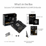 Asus TUF Gaming B660M-PLUS WIFI D4 Intel Motherboard Supports Intel 12th, 13th & 14th Gen Processors - Image 2